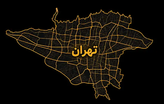 محدوده جغرافیایی خدمات آهلند در استان تهران